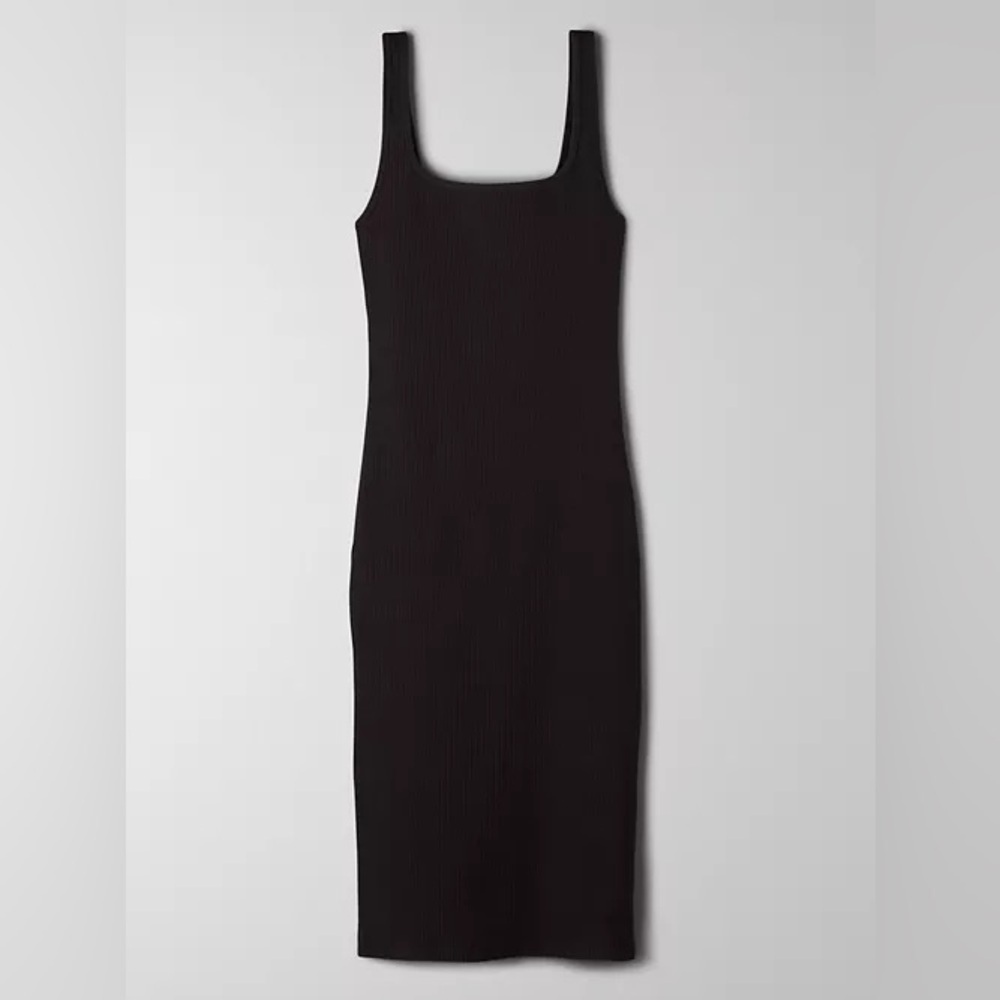 Aritzia Wilfred Murdock midi ribbed dress / size S / black